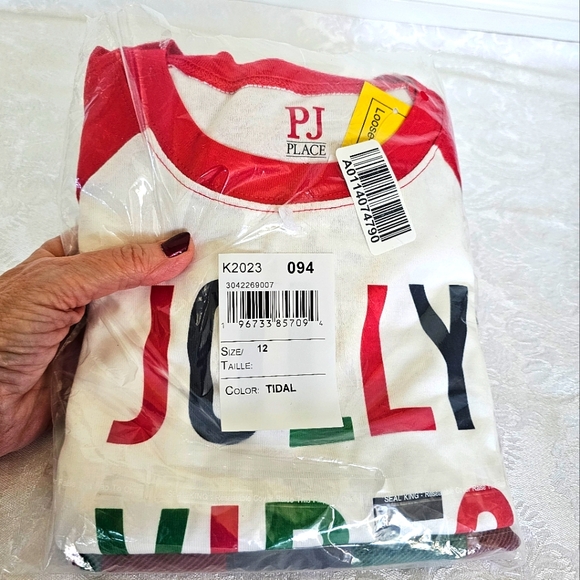 Children's Christmas Pajamas "Jolly Vibes" - PJ Place- New with Tags! - Picture 2 of 9